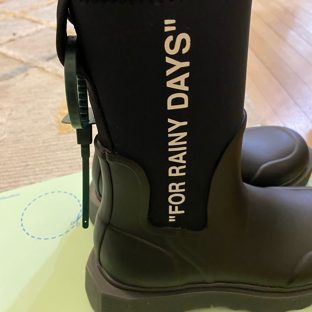 Off-White Sponge Rubber Rain Boots size 37 - Picture 6 of 12